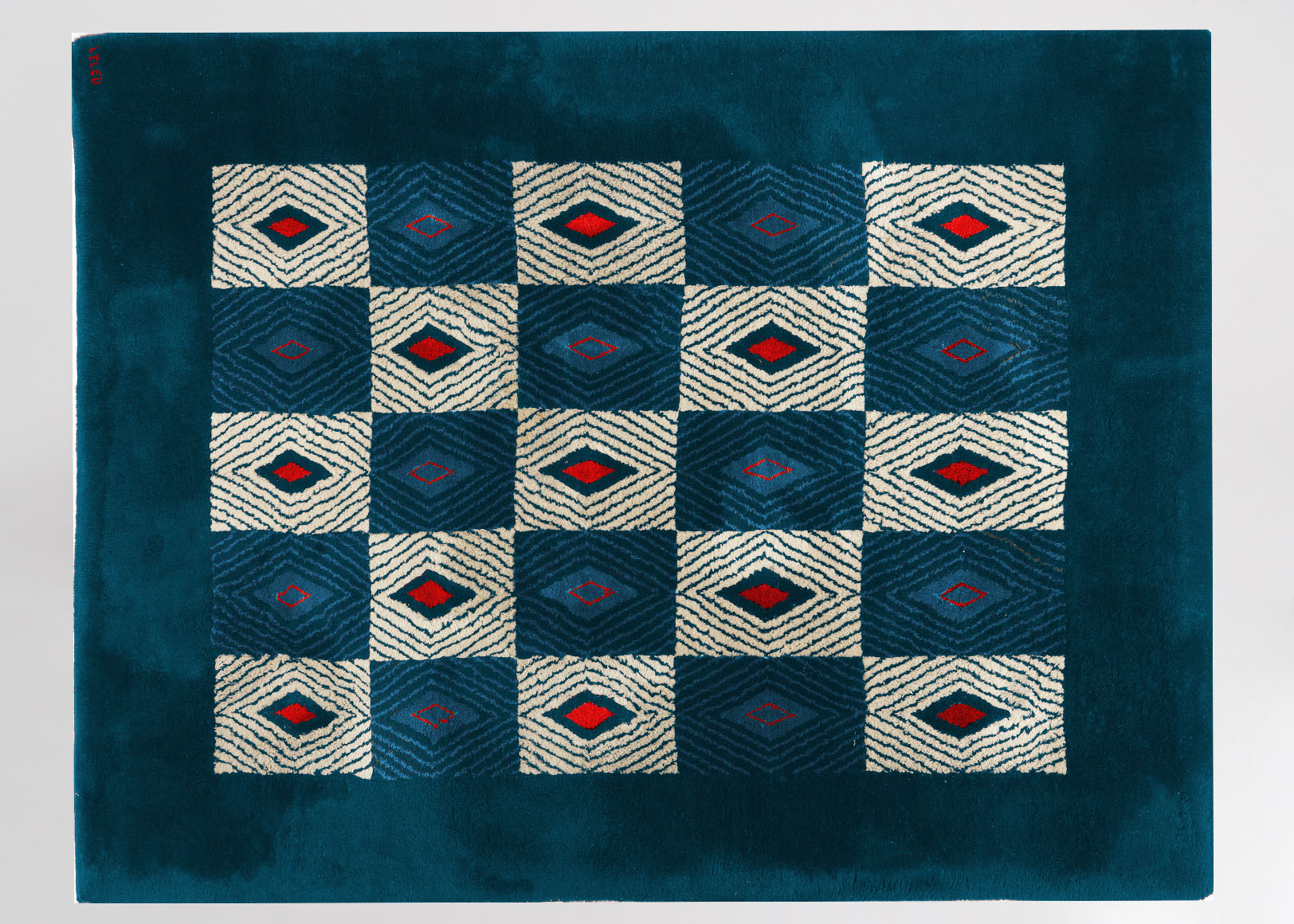maasai blue red rug maison leleu jpg